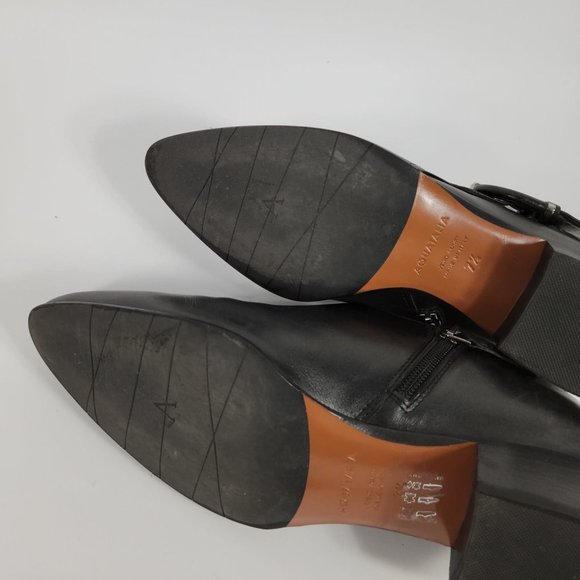 Aquatalia Black Ankle Boots with Buckle - Picture 11 of 11
